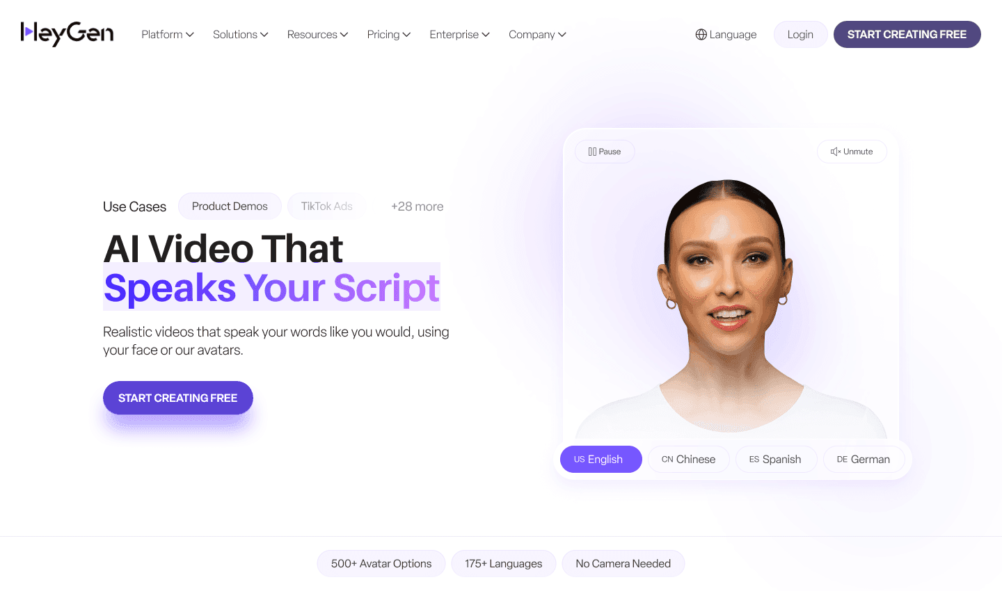 HeyGen, websites