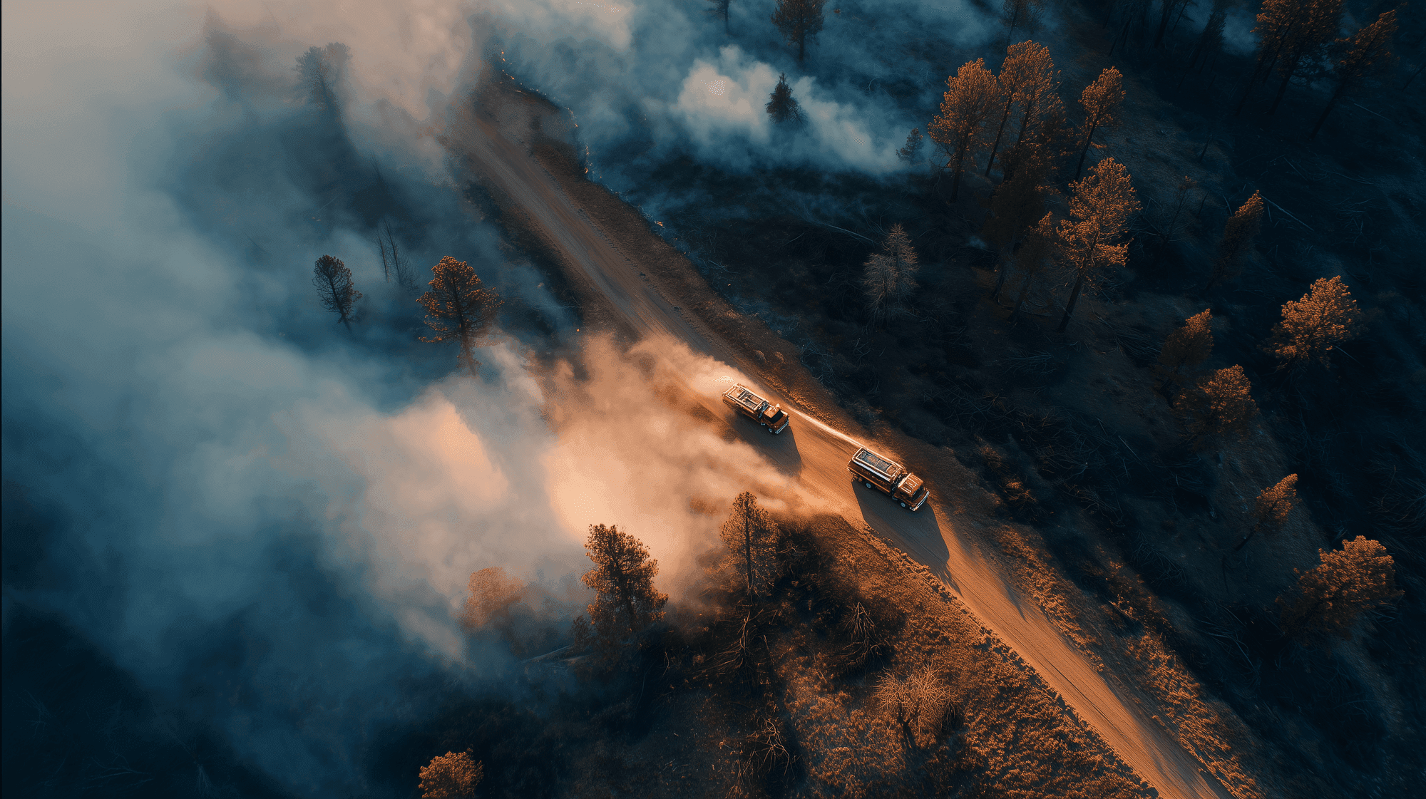DroneBundle imagery, fire scene.