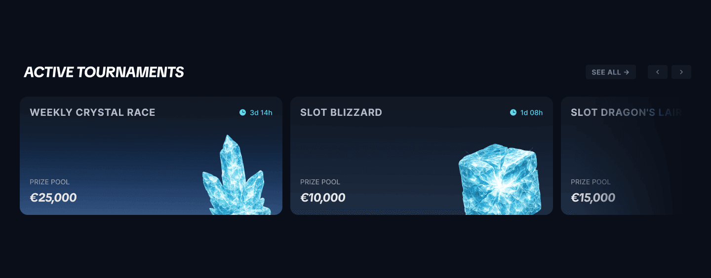 FrostBet concept events screen