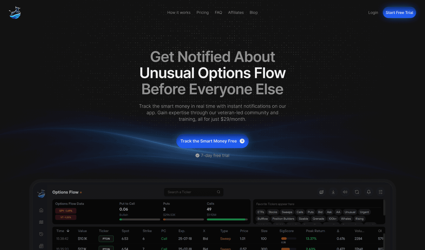 Bullflow: Website, copy, and React development for a retail trading platform.